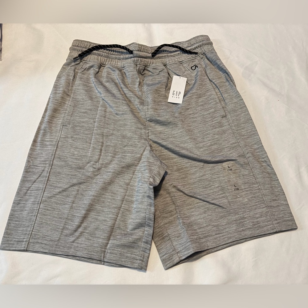 GAP Boys Athletic Shorts Size 10 Gray NWT Elastic Waist Gym Active